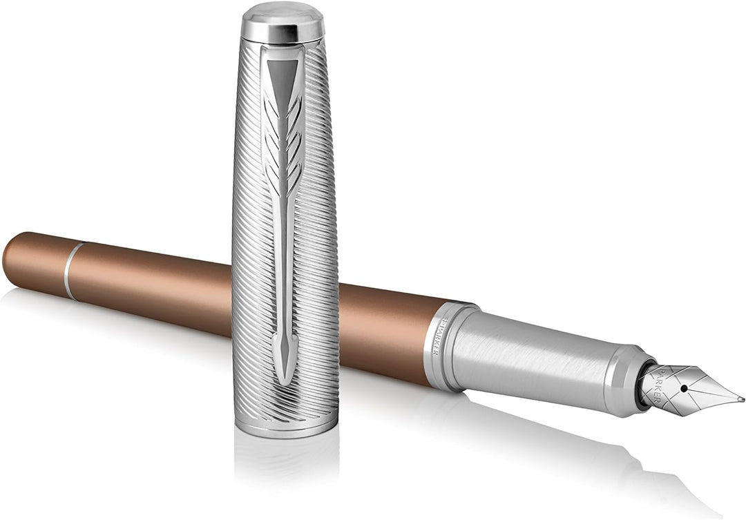 Parker Urban-Füllfederhalter, Premium Orange, Federstärke M, mit blauer Tinte (1931624) Geschenkbox