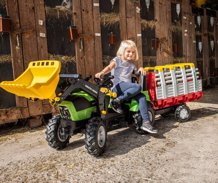 Rolly Toys 122479 rollyHaywagon Pöttinger Anhänger für Trettraktor (von 3-10 Jahre, Automatikverrieg