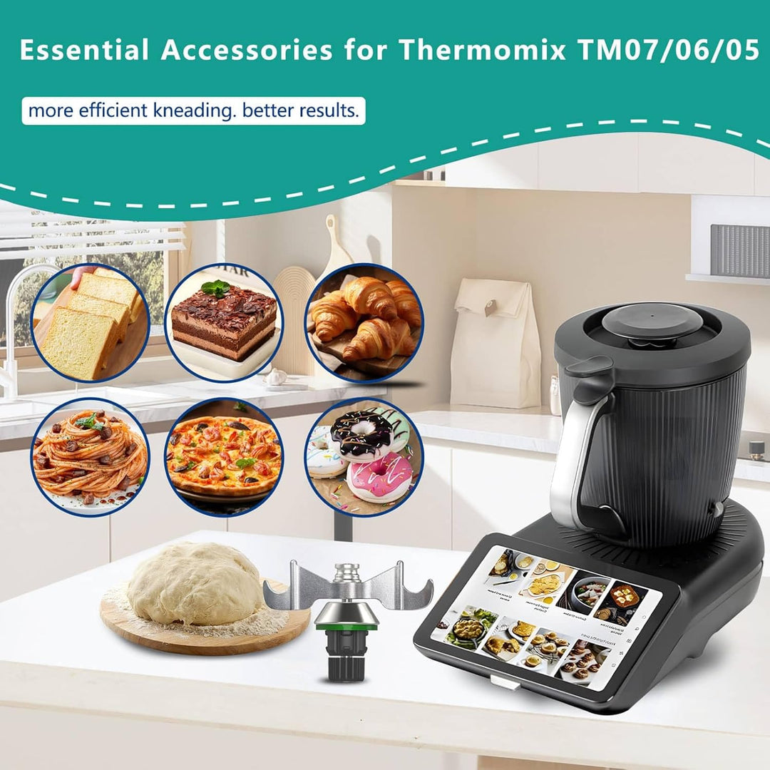 idyllictime Teigmesser für Thermomix TM5,TM6,TM7,TM31,Edelstahl Teigmischmesser,Zubehör Ersatz Misch