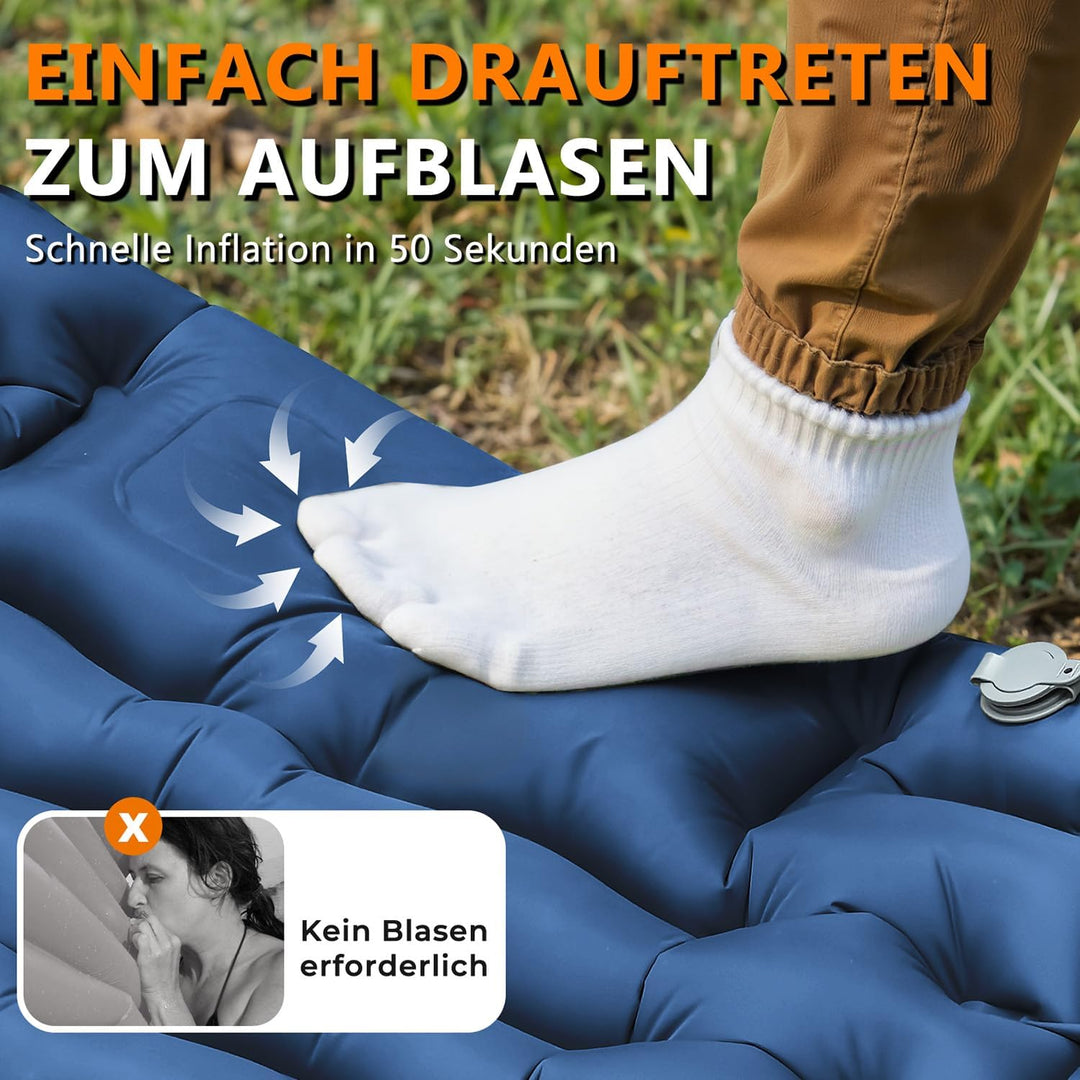 Isomatte Camping, Isomatte selbstaufblasend, luftmatratze Camping | Liegekomfort, Schnellaufblasung,