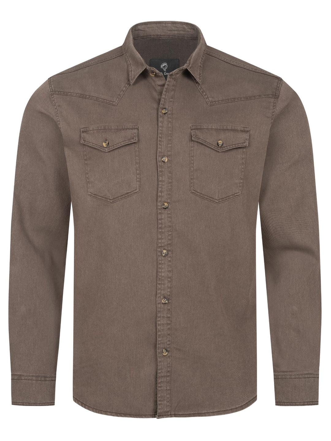 Rock Creek Herren Hemd Jeanshemd H-339 XL Braun, XL Braun