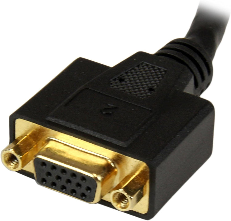 StarTech.com 20cm DVI-I Stecker auf DVI-D Buchse und VGA Buchse Splitter - DVI / HD15 Splitterkabel