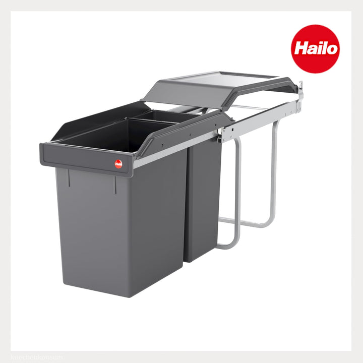 Hailo Abfallsammler Tandem 3650111 | für Schränke ab 300 mm Breite | Einbau Mülleimer 24 + 7L | per