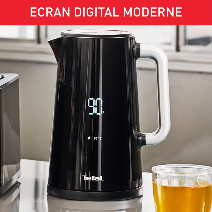 Tefal KO8508 Smart'n Light Elektrischer Wasserkocher | Temperatureinstellung | Tee | Digitalanzeige