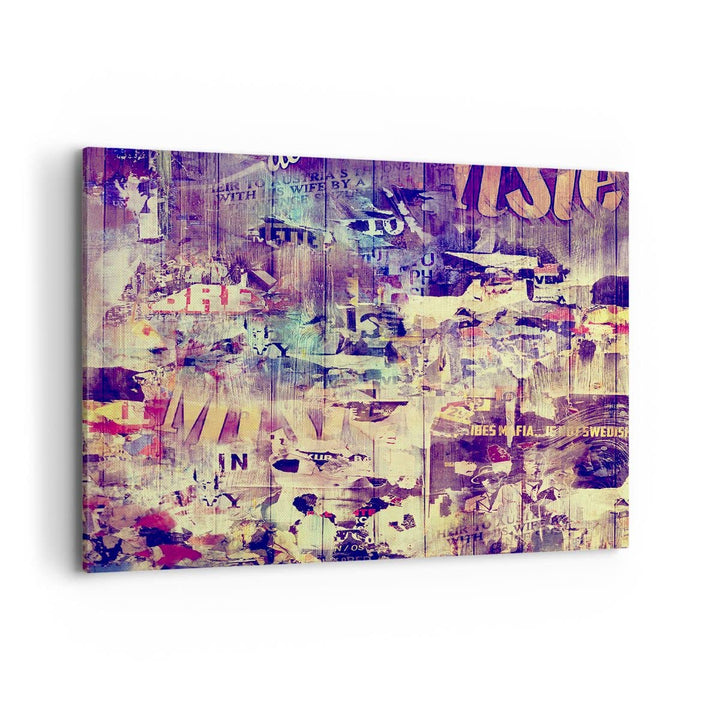 Bilder auf Leinwand 100x70cm Leinwandbild mit Rahmen Graffiti modern Gross Wanddeko Bild Schlafzimme