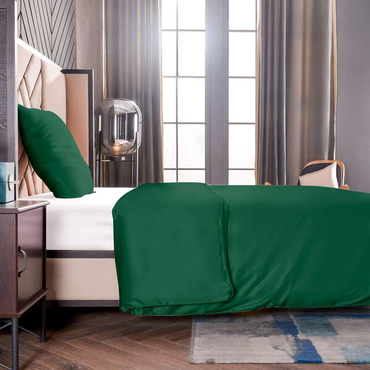 THXSILK Seidenbettwäsche Set 2 teilig, Bettbezug 135 x 200 cm und 80 x 80 cm Kissenbezug, Hypoallerg
