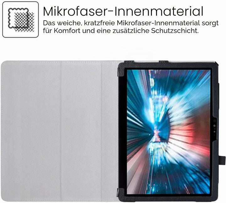 LiuShan Kompatibel mit Dell Latitude 7200 Tablet-Schutzhülle, PU-Leder, schmal, faltbar, Ständer, fü