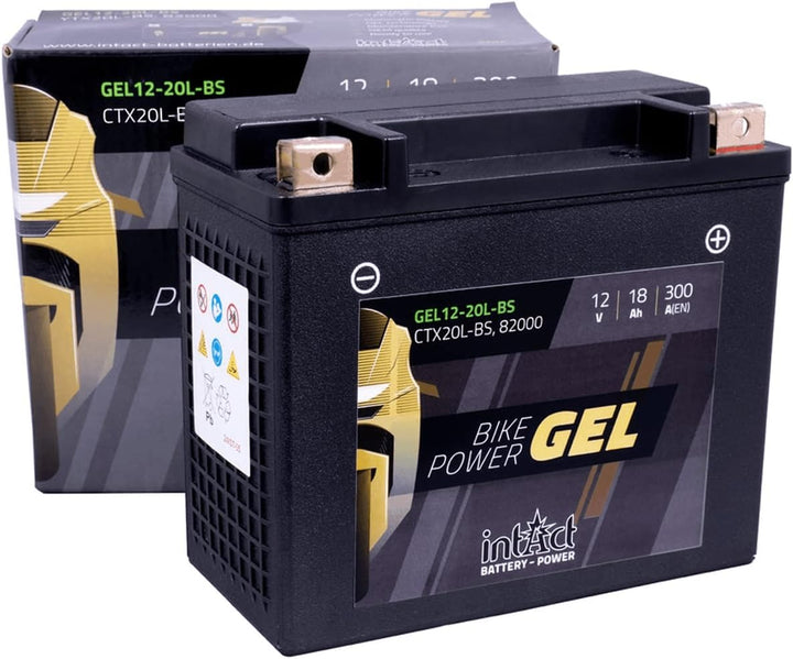 intAct - GEL MOTORRADBATTERIE | Batterie mit +30% Startleistung. Für Roller, Motorrad, Quad, Rasentr