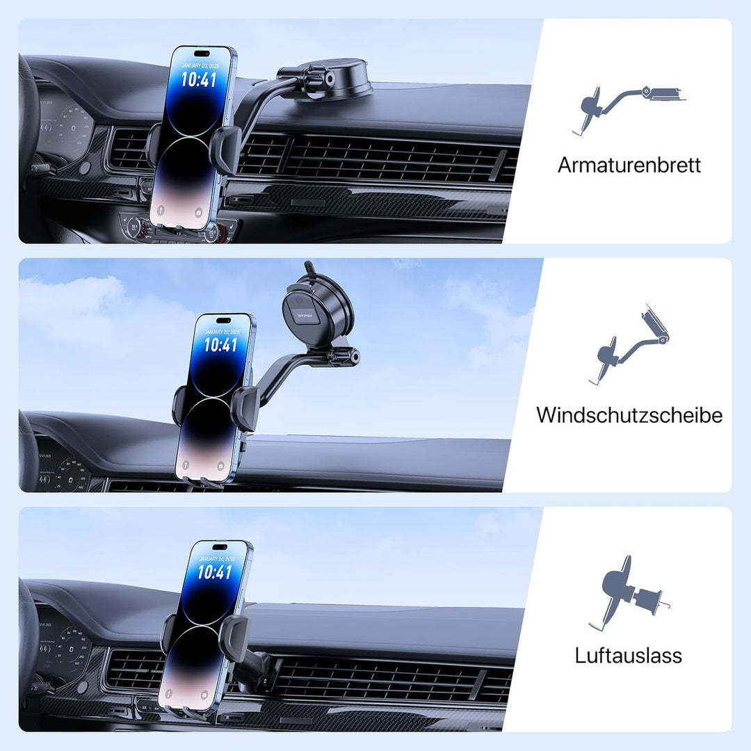 Miracase [2025 Upgraded] Handyhalterung Auto Handy Halterung,Universal Car Phone Holder[Stärkste Sau