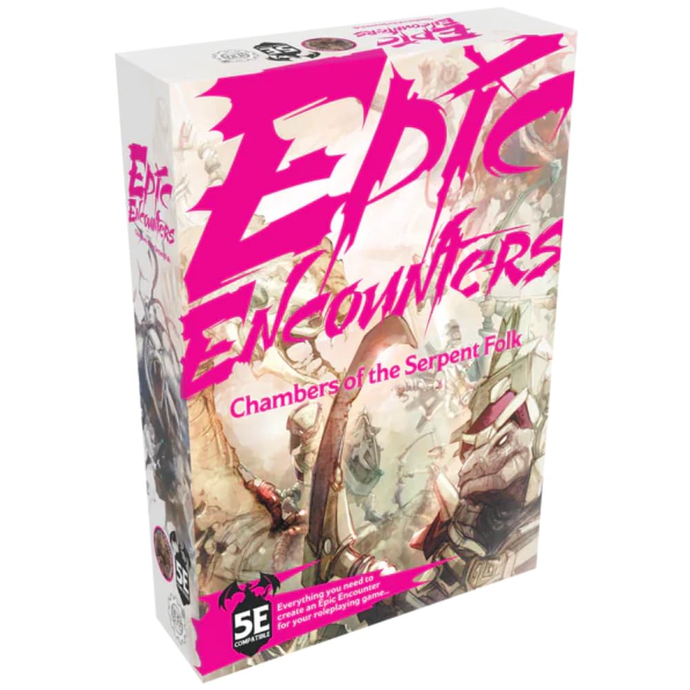 Epic Encounters: Chamber of The Serpent Folk - RPG Fantasy Roleplaying Tabletop Game with 20 Detaile