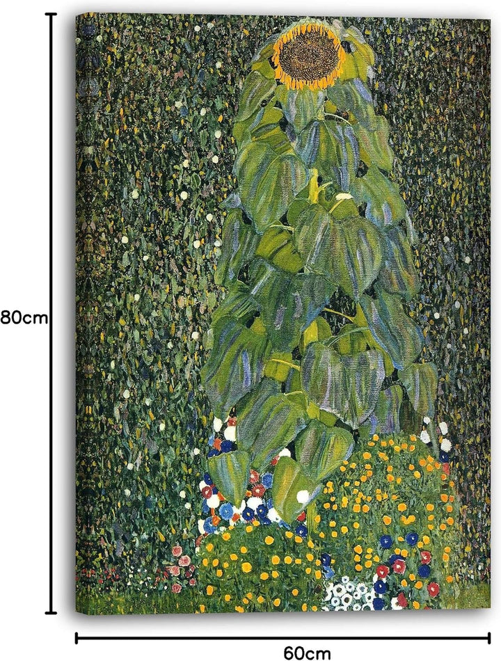 Leinwand (60x80cm): Gustav Klimt - Die Sonnenblume (1907) 60x80 cm, 60x80 cm