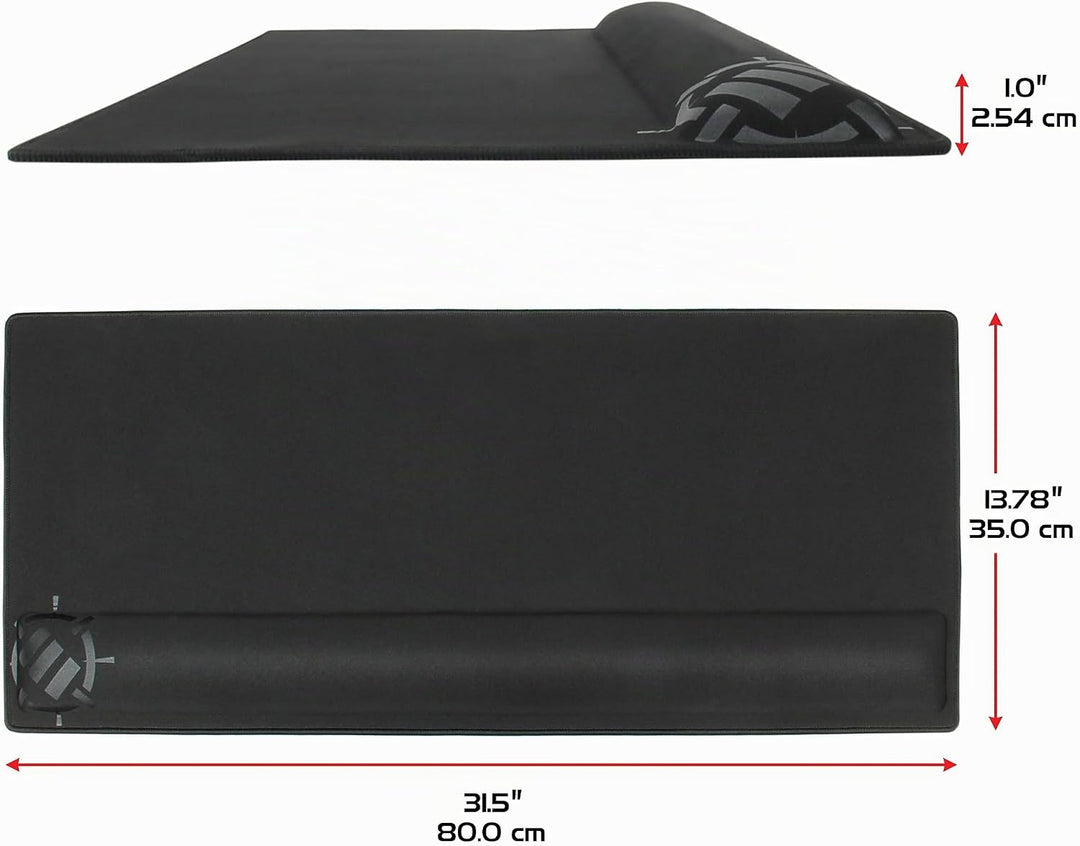 ENHANCE Extra Grosses Gaming Mousepad mit Handauflage (80,01 x 35 x 2.54 Zentimeter) - Tastatur Hand