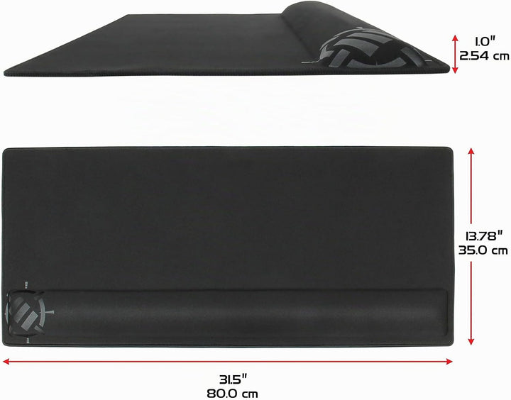 ENHANCE Extra Grosses Gaming Mousepad mit Handauflage (80,01 x 35 x 2.54 Zentimeter) - Tastatur Hand