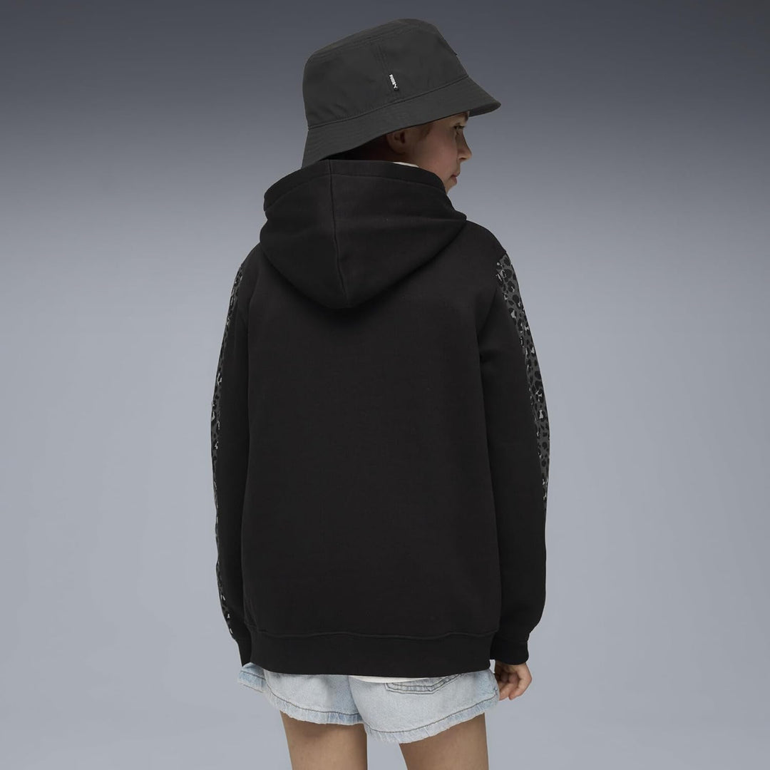 PUMA Mädchen ESS Graphic Animal Hoodie FL G Sweatshirt (1er Pack) 176 Puma Schwarz, 176 Puma Schwarz