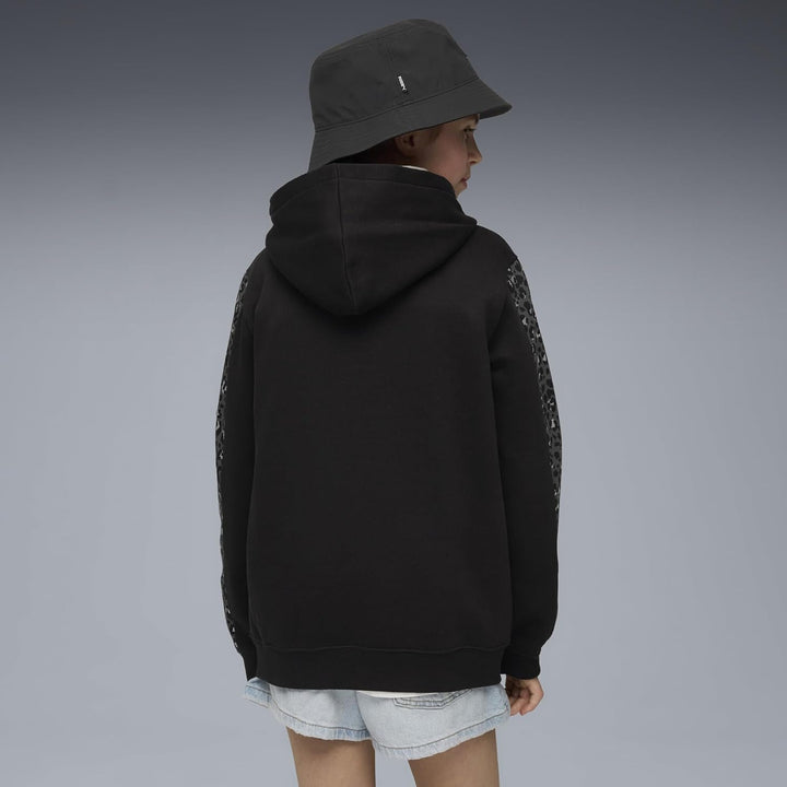 PUMA Mädchen ESS Graphic Animal Hoodie FL G Sweatshirt (1er Pack) 176 Puma Schwarz, 176 Puma Schwarz