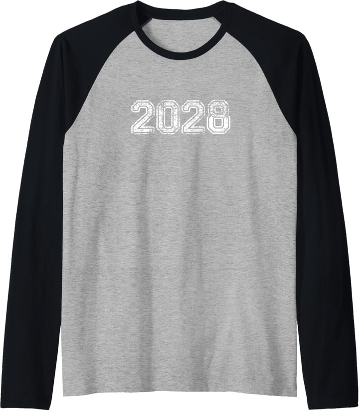 Class of 2028 Shirt | Graduation Gift Him Her Senior 2028 Raglan
