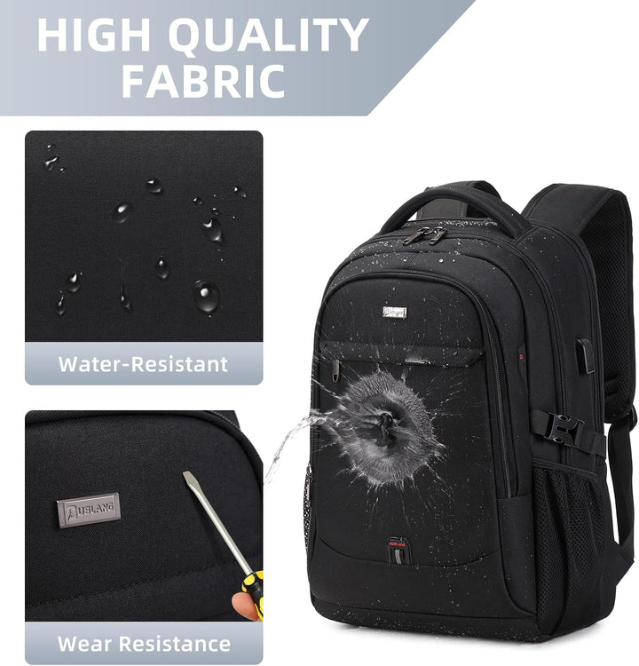 VINBAGGE Rucksack Herren Wasserdicht 15.6 Zoll Laptop Rucksack Anti Diebstahl mit USB-Anschluss Schu