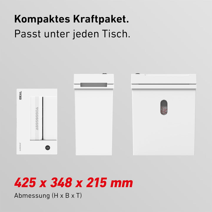 Aktenvernichter IDEAL Shredcat 8200 DataCare Edition inkl.Spezialöl & Datenschutz-E-Book,14 Blatt, P
