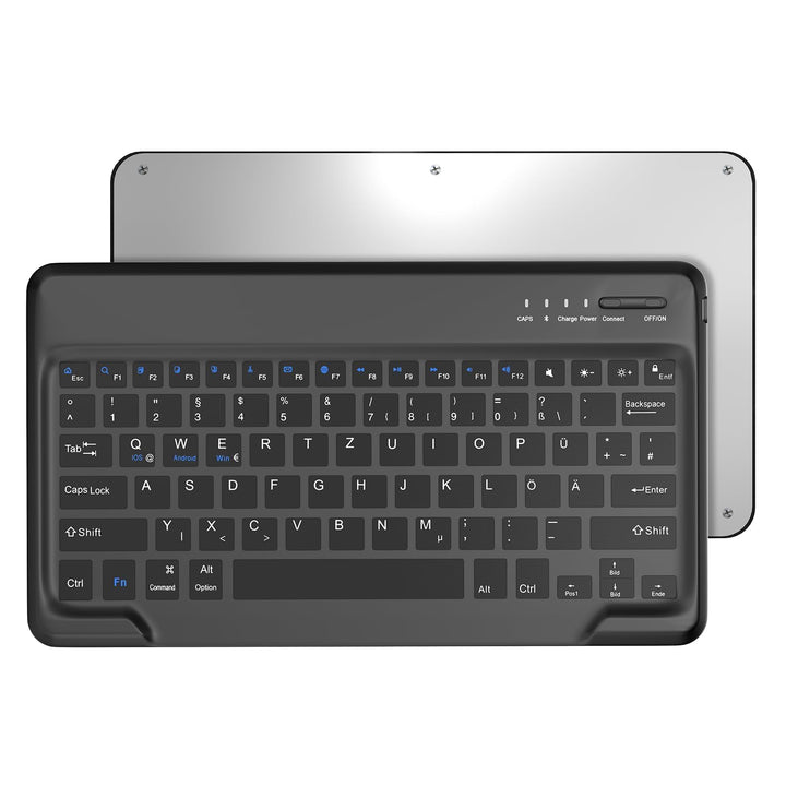 Für ab 12" grosse Tablets Hülle mit Tastatur QWERTZ | Kompatible Android, iPadOS, Windows, HarmonyOS