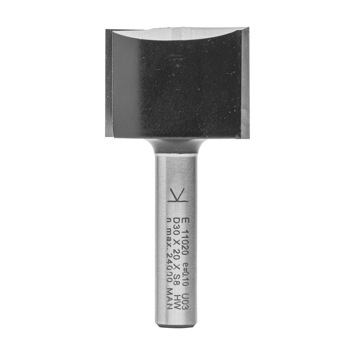 ENT 11020 Nutfräser HW, Schaft (S) 8 mm, Durchmesser (D) 30 mm, NL 20 mm, SL 32 mm, GL 52 mm, mit Ha