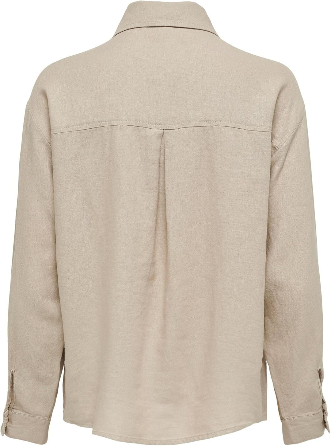 ONLY Hemd Bluse Basic Langarm Business Web Shirt Oversize Classic Leinen Oberteil ONLCARO S Oxford T