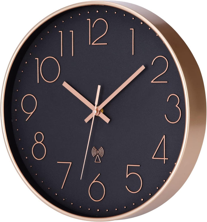 Wanduhr Funk Lautlos Funkuhr Wand Wanduhr Ohne Tickgeräusche 30cm Quarz Batterie Gross Einfach zu Le