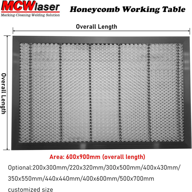 MCWlaser Laser Wabentisch 900 x 600mm Honeycomb Working Table Laser Bed Fläche für CO2-Lasergraviers