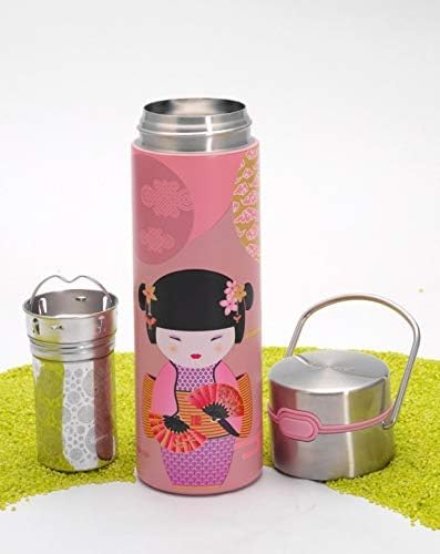Doppelwandige Edelstahlflasche Leeza New Little Geisha rose 500ml