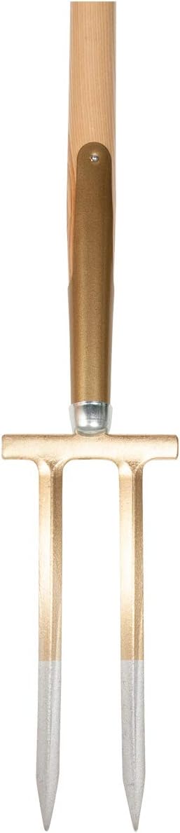 SHW-FIRE 59046 Rosengabel Bajonettzinken Stahl Handgeschmiedet Geschmiedet mit Stiel Holzstiel 85 cm