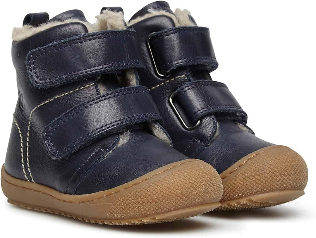 Naturino Bubble VL-Stiefeletten aus gefüttertem Nappaleder, Marineblau 26