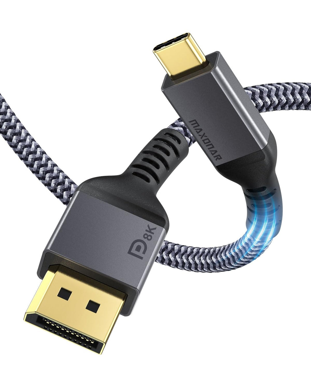 [2 Pack] USB C DisplayPort Kabel 1.4 8K@60Hz 4K@60Hz/144Hz/120Hz 5K@60Hz 2K@240Hz Thunderbolt 3/4 zu