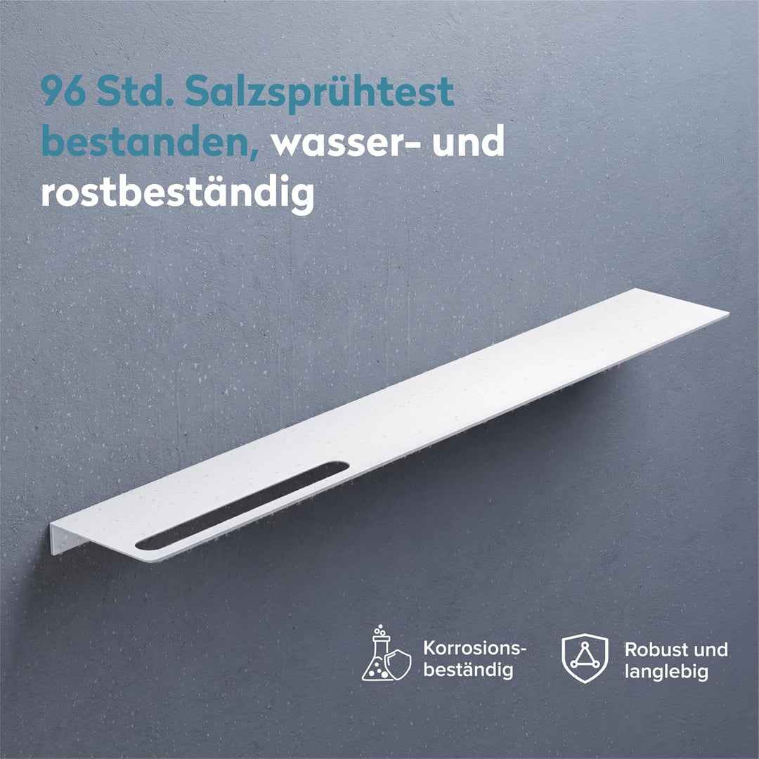 doporro Duschablage ohne Bohren 60 cm, Duschregal selbstklebend aus Aluminium, Wandregal/Badregal mi