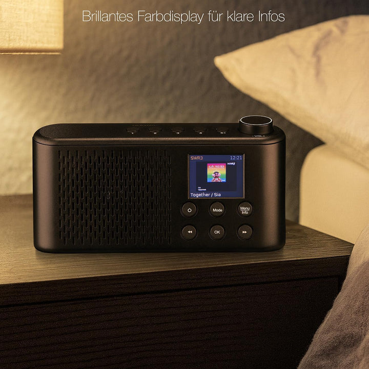 VR-Radio DAB+ Radios: Mobiles Akku-Digitalradio mit DAB+/FM, Farbdisplay, Bluetooth 5.3, 6 W (Mobile