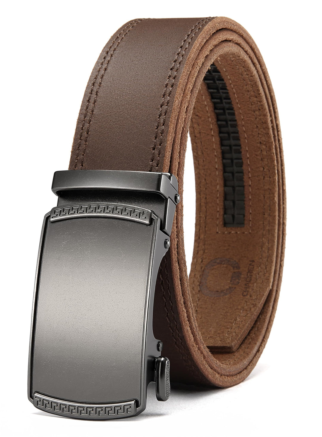 CHAOREN Gürtel Herren, Automatik Ledergürtel Herren 35mm ohne Löcher Taille 100-110cm (Gesamtlänge 1