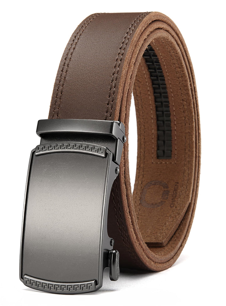 CHAOREN Gürtel Herren, Automatik Ledergürtel Herren 35mm ohne Löcher Taille 100-110cm (Gesamtlänge 1