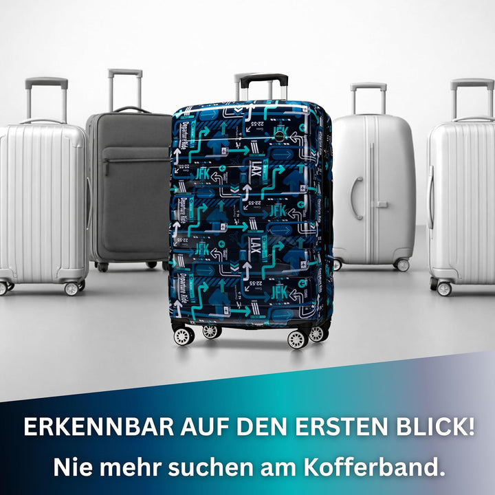 NOWI Hartschalenkoffer XL Gross - 100L Volumen - 158cm Gurtmass - 8 Rollen 360° drehbar - Leichter K