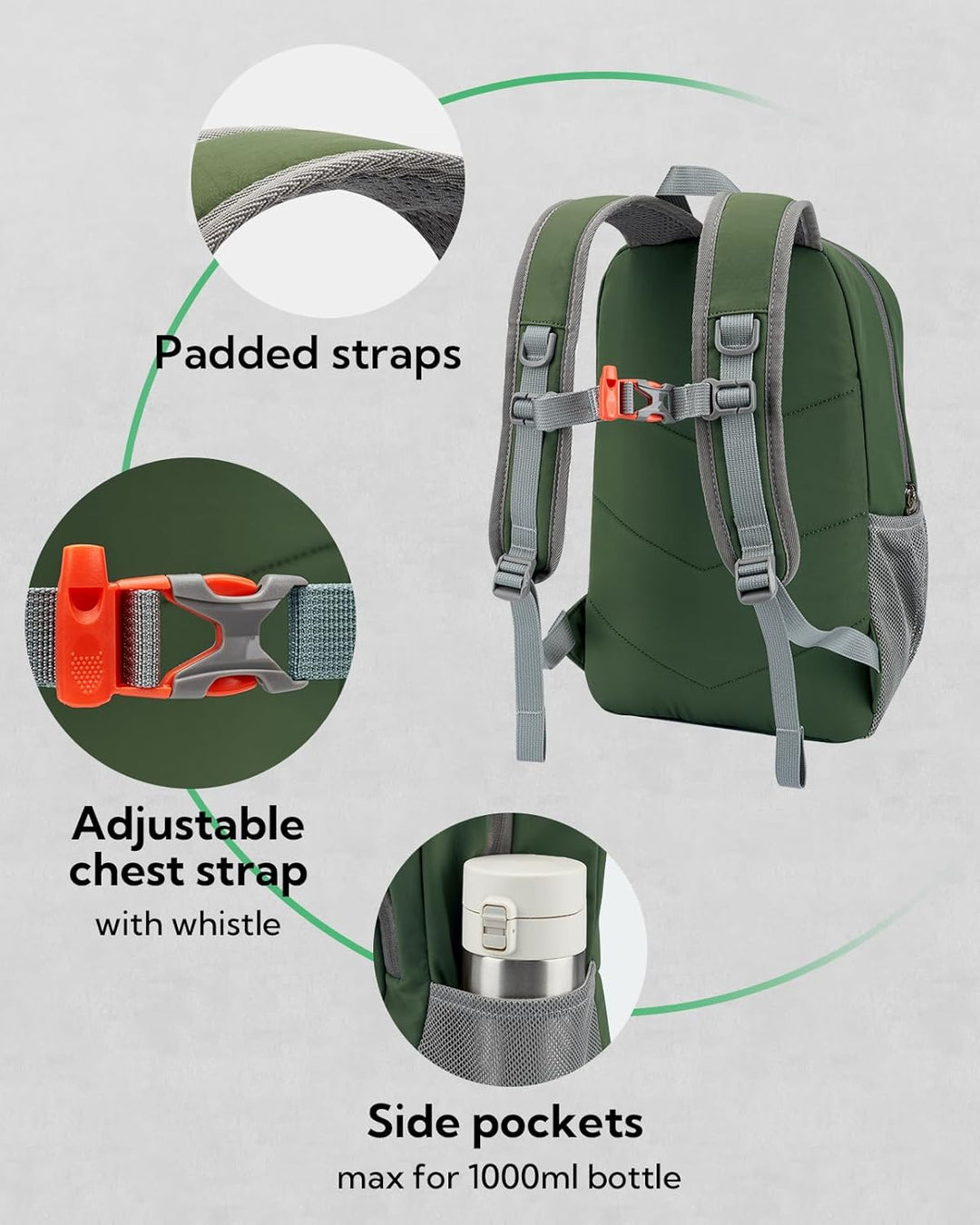 WATERFLY Rucksack Klein Wanderrucksack 12L: Leicht Tagesrucksack Mini Sport Backpack Outdoor Daypack