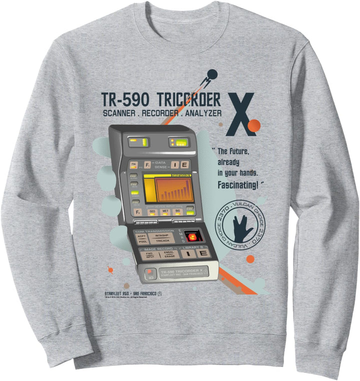 Star Trek TR-590 Tricorder X Fan Art Sweatshirt