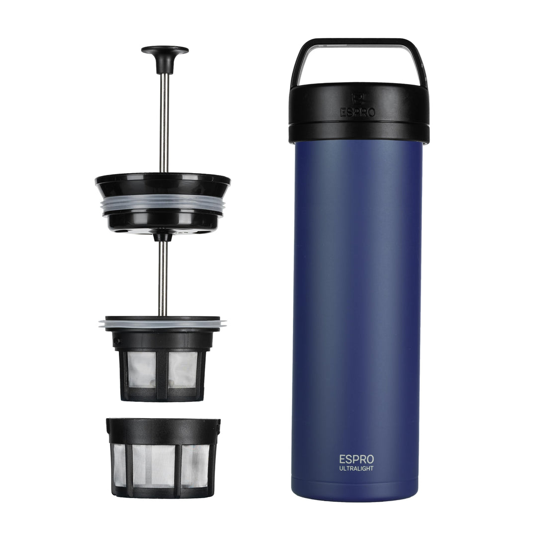 ESPRO – P0 Ultraleichte – Französische Kaffeepresse für Einzelportionen und leichte Trinkflasche für