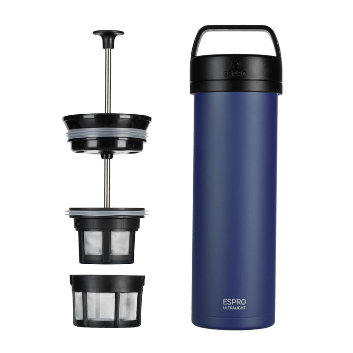 ESPRO – P0 Ultraleichte – Französische Kaffeepresse für Einzelportionen und leichte Trinkflasche für