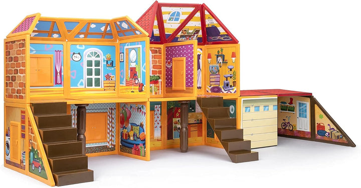 Playmags Magnetisches Bauspielzeug, Spielhaus-Bauset, 48 Magnetfliesen, Spielen und Bauen Sie kleine