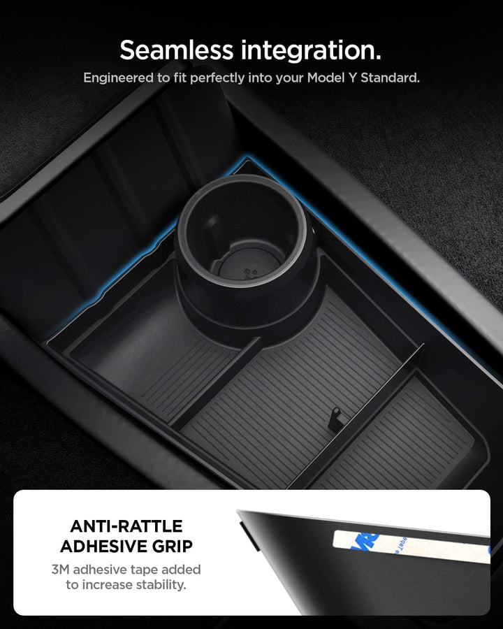 Spigen Tesla Model Y Juniper 2025 2026 (NUR Standard) Organizer für die untere Mittelkonsole mit Get
