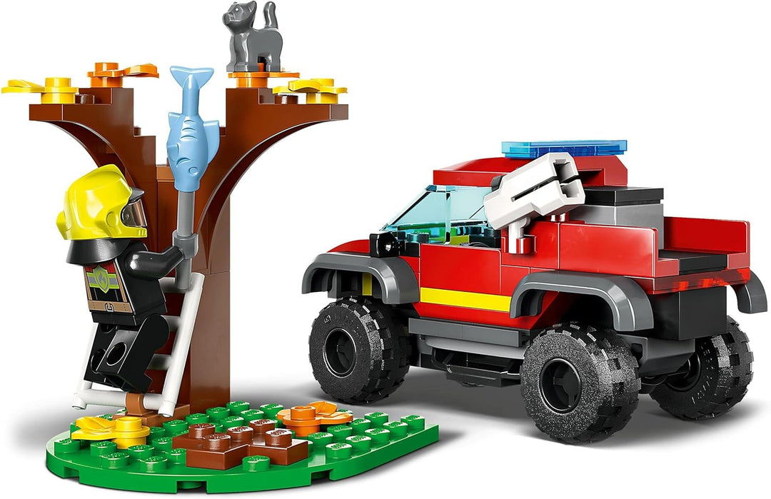LEGO 60393 City Feuerwehr-Pickup Set, Feuerwehr-Spielzeugauto Mit Feuerwehr-Einsatzkraft Für Kinder