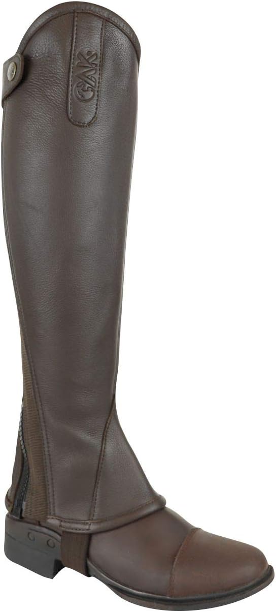 AK Reitchaps mit gebogenem Reissverschluss, Vollnarbenleder Braun X-Small, XS Braun