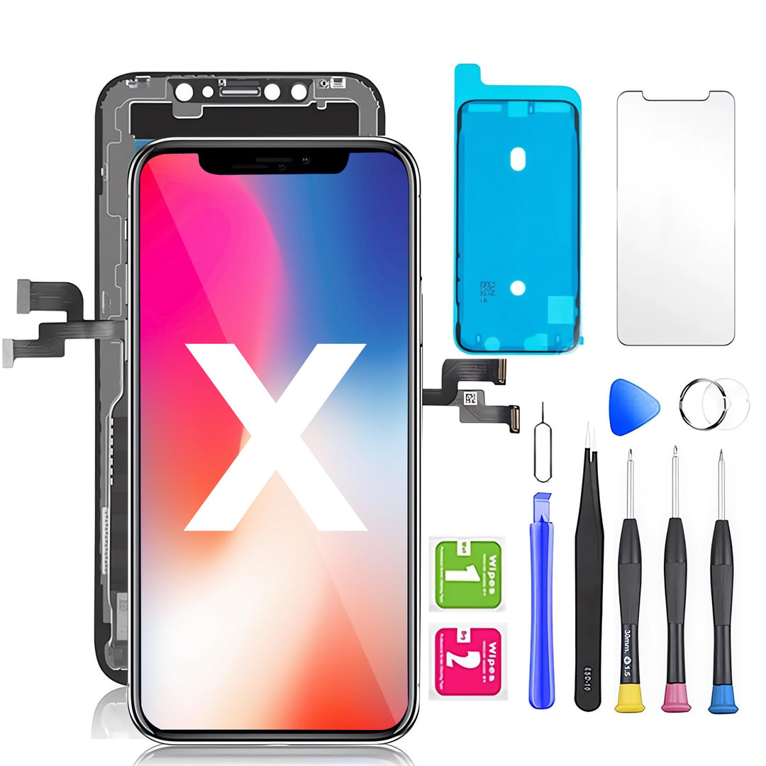 Hoonyer Display für iPhone X mit 3D-Touch und Ersatzbildschirm-Reparatur-Kit (iPhone X LCD Display),