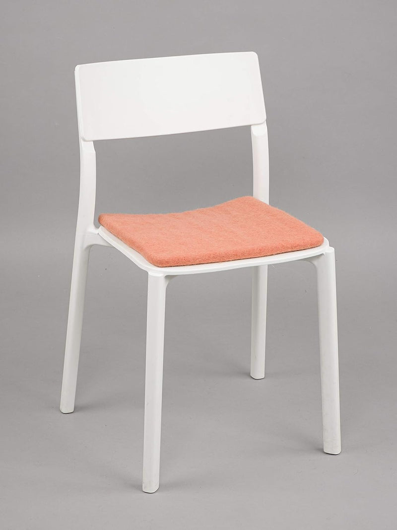 myfelt Flache Filz Sitzauflage, Filz Stuhlauflage - Lea - quadratisch, 36x36 cm, Lachsfarben, Lachsf