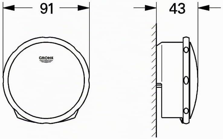 GROHE Wannenfüll Ab- und Überlaufgarnitur FMS Talentofill 19952 Sentosa ohne Unterb. chrom 19952000