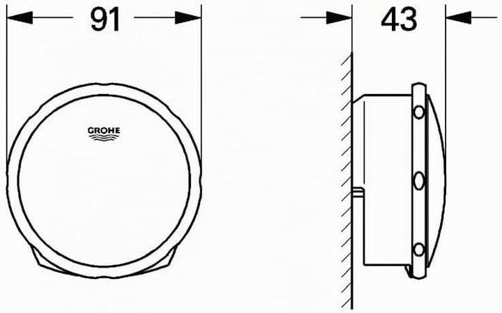 GROHE Wannenfüll Ab- und Überlaufgarnitur FMS Talentofill 19952 Sentosa ohne Unterb. chrom 19952000