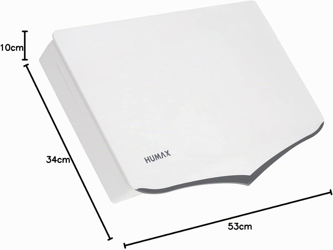 HUMAX Digital H40D2 Flat Spiegel SAT Flachantenne für 2X Teilnehmer weiss mit Twin LNB Single, mit T