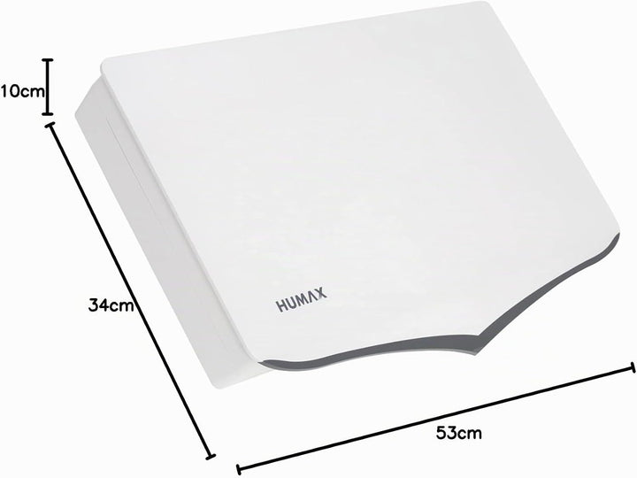 HUMAX Digital H40D2 Flat Spiegel SAT Flachantenne für 2X Teilnehmer weiss mit Twin LNB Single, mit T